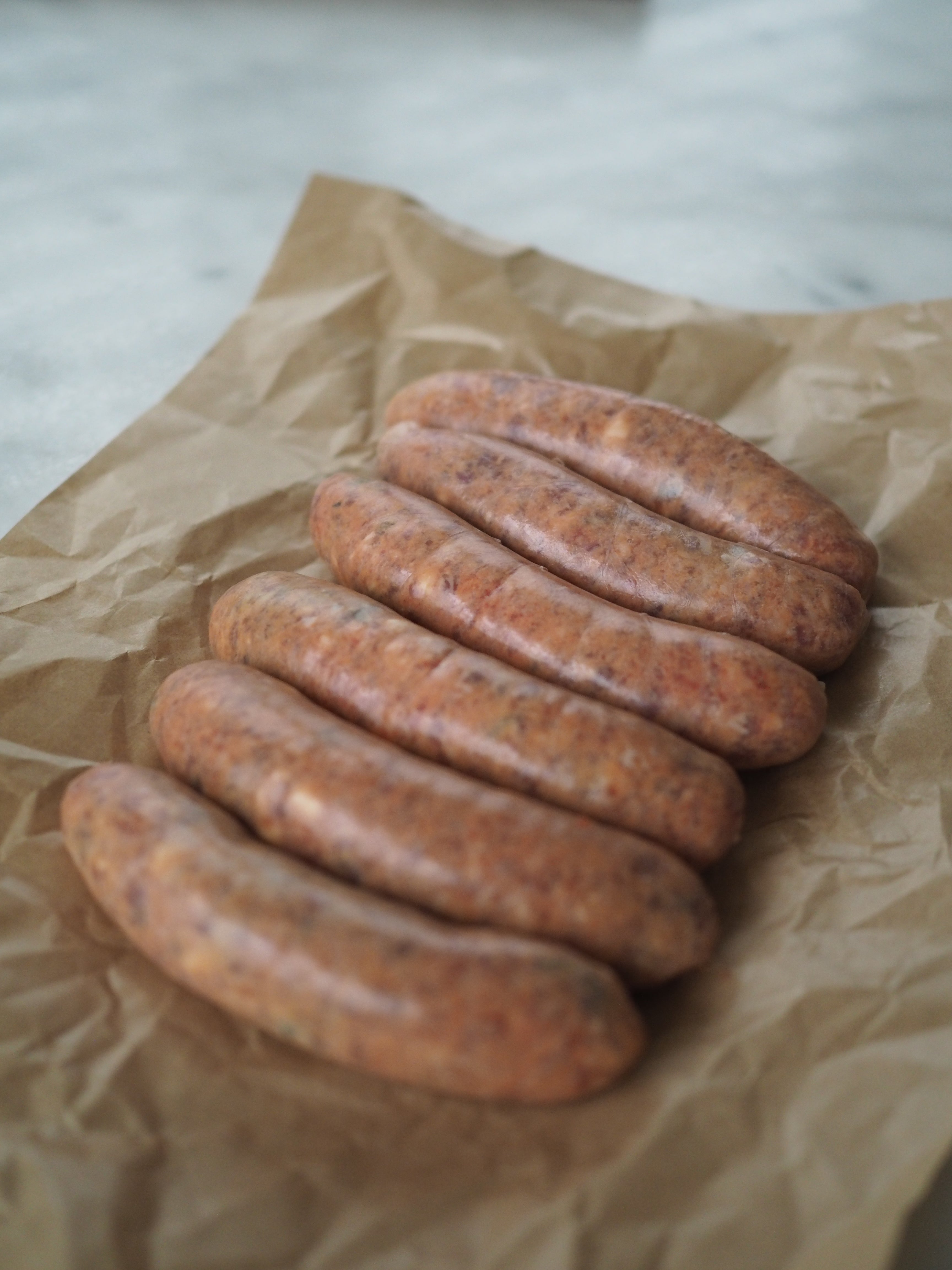 Brisket, Jalapeño and Cheddar Sausages