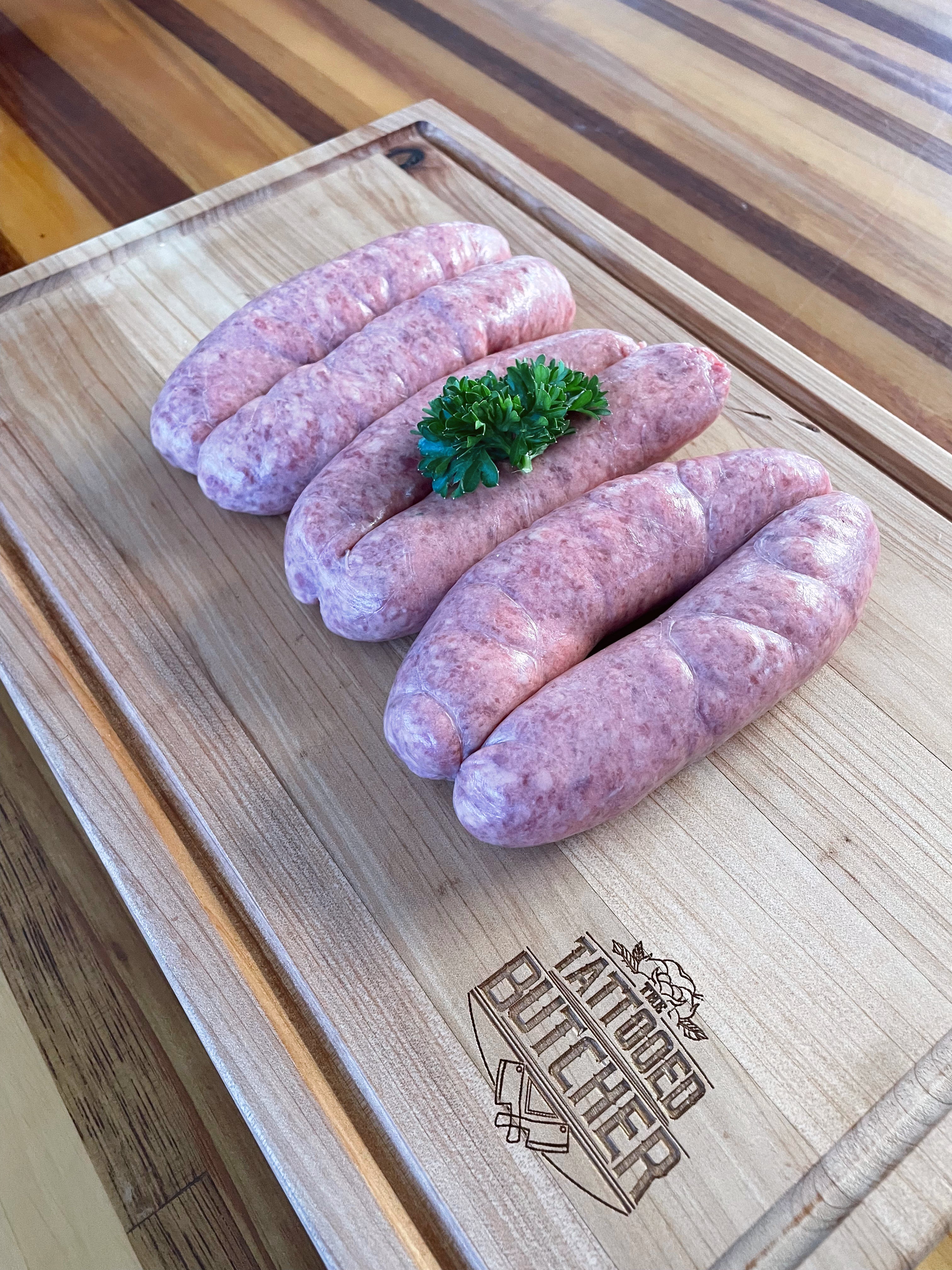 Beef, Herb and Garlic Sausages