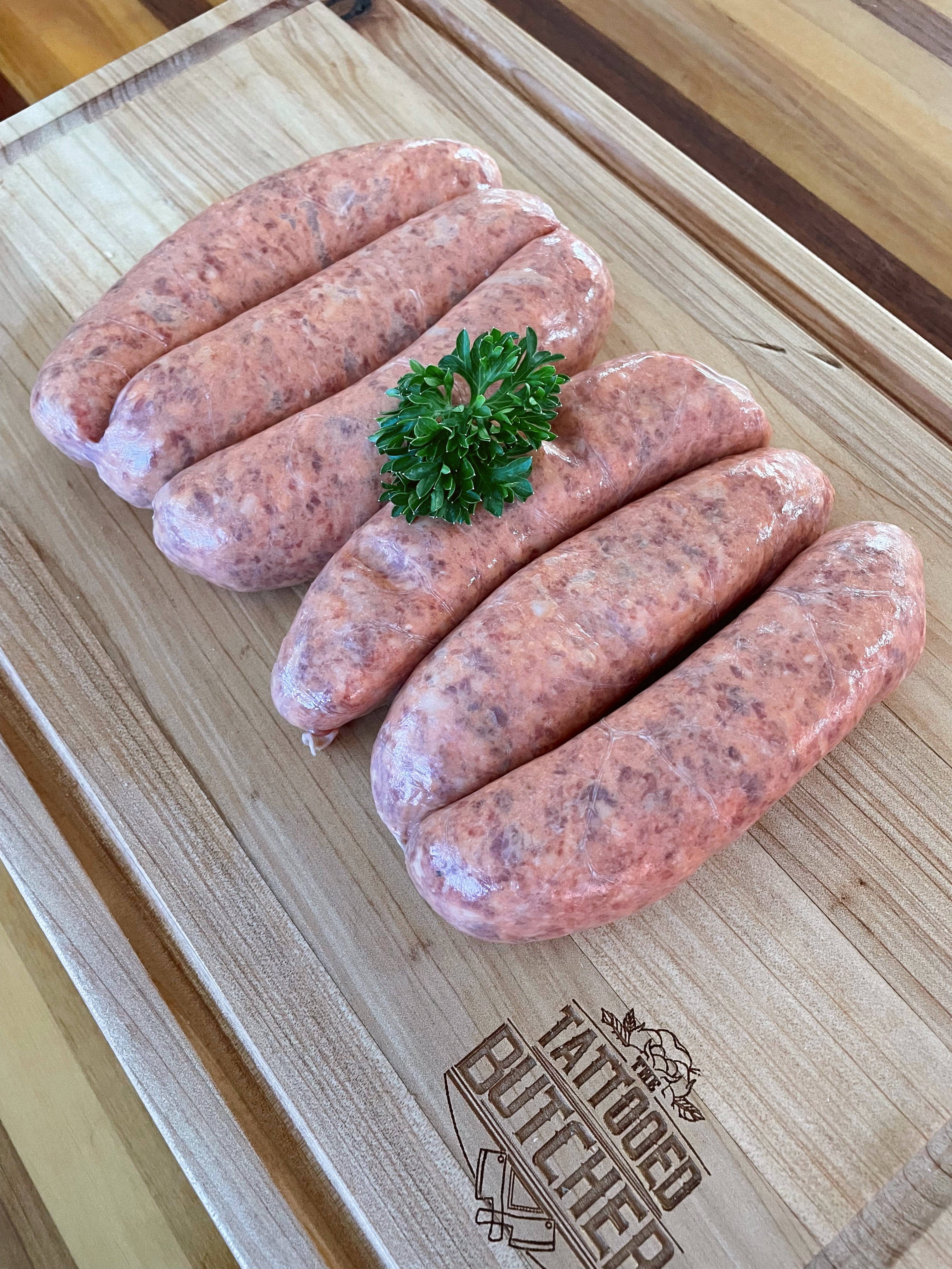 Beef and Blue Cheese Sausages