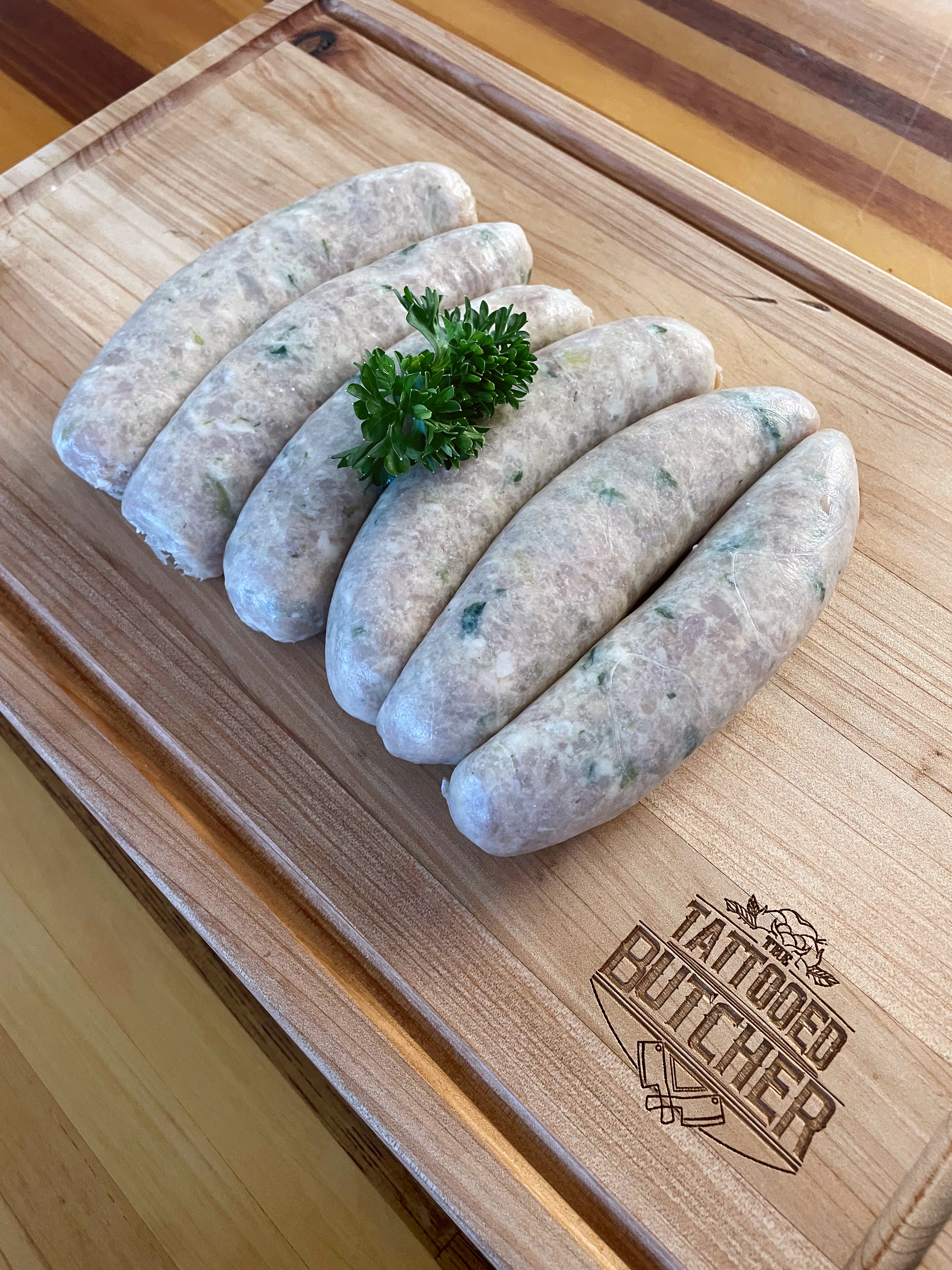 Pork, Leek and Bacon Sausages